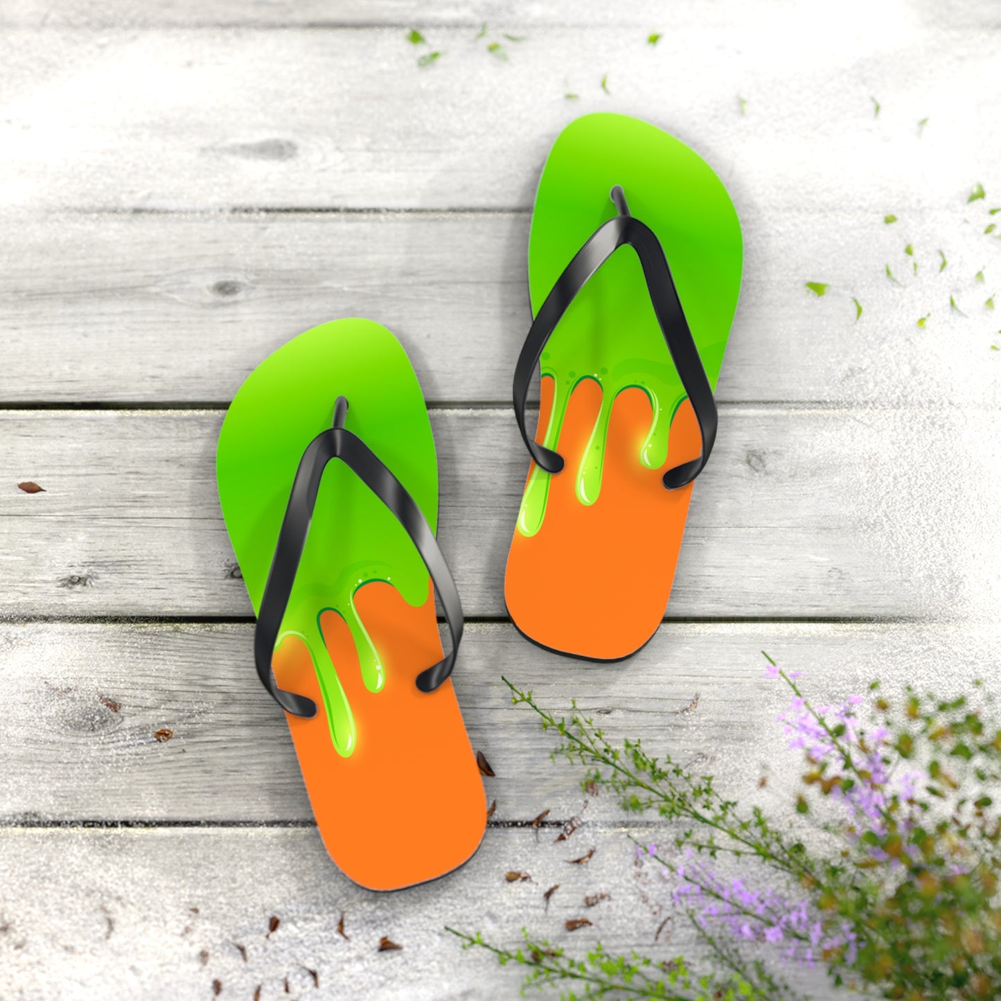 Green Slime Flip Flops