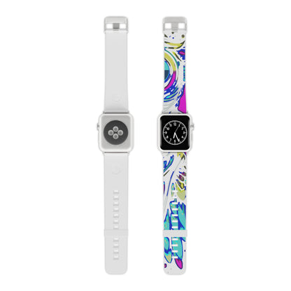 Cyberpunk Owl Watch Band for Apple Watch (White)