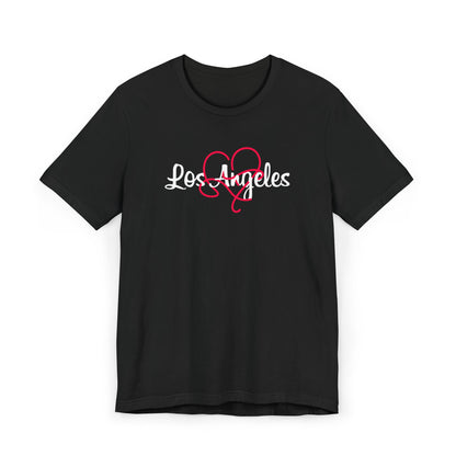 Los Angeles Heart T-Shirt, Unisex Graphic Tee, Casual Wear, Perfect for Locals and Travelers, Great Gift for Birthdays, Anniversaries