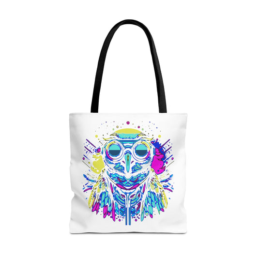 Cyberpunk Owl Tote Bag