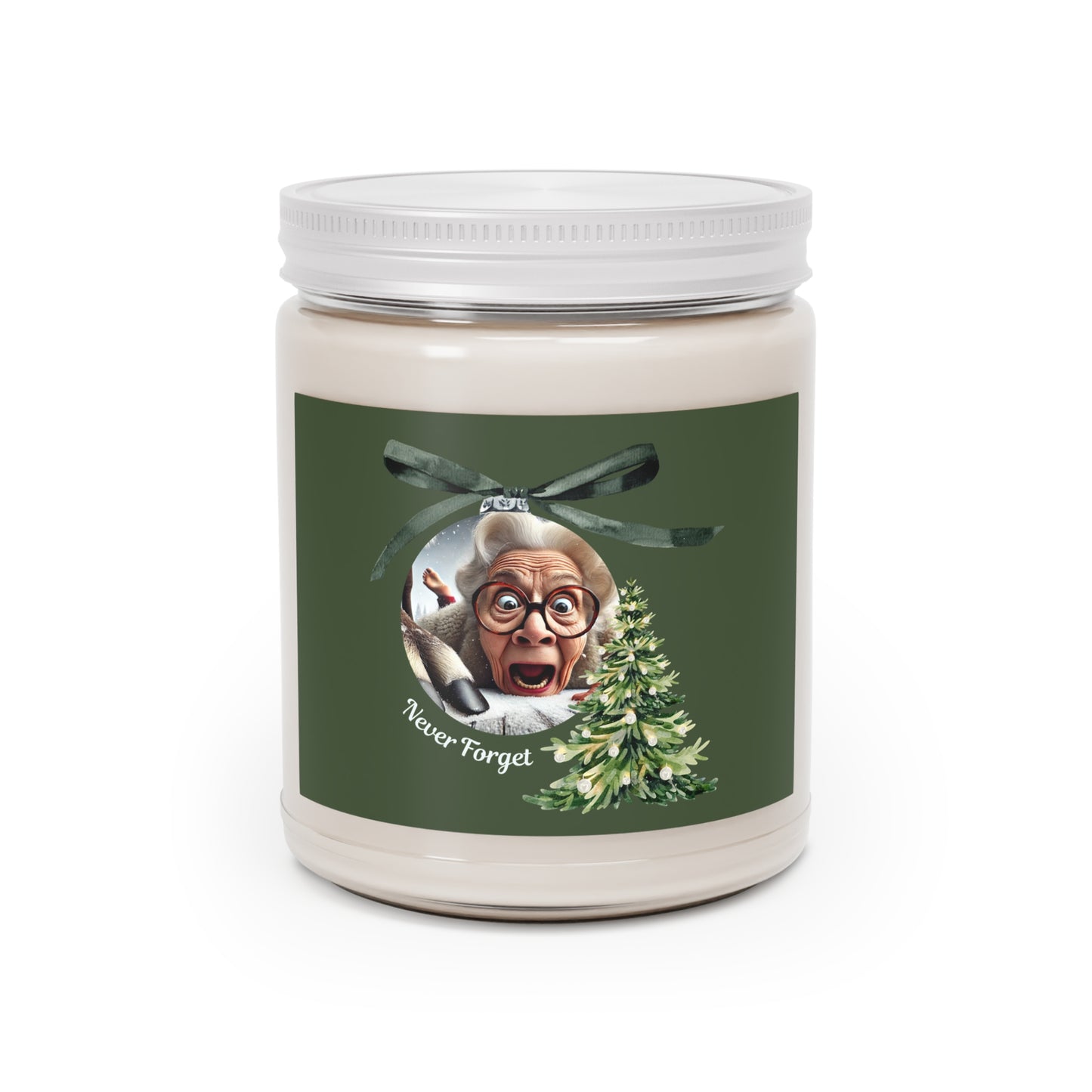 Funny Grandma Vs Reindeer Holiday Scented Candle