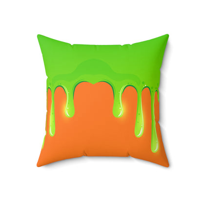 Green Slime Spun Polyester Square Pillow