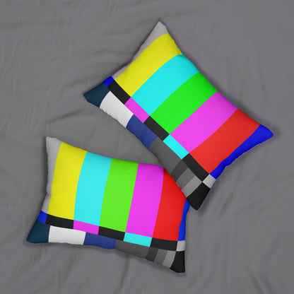 TV Color Bars Spun Polyester Lumbar Pillow - Gigglezon