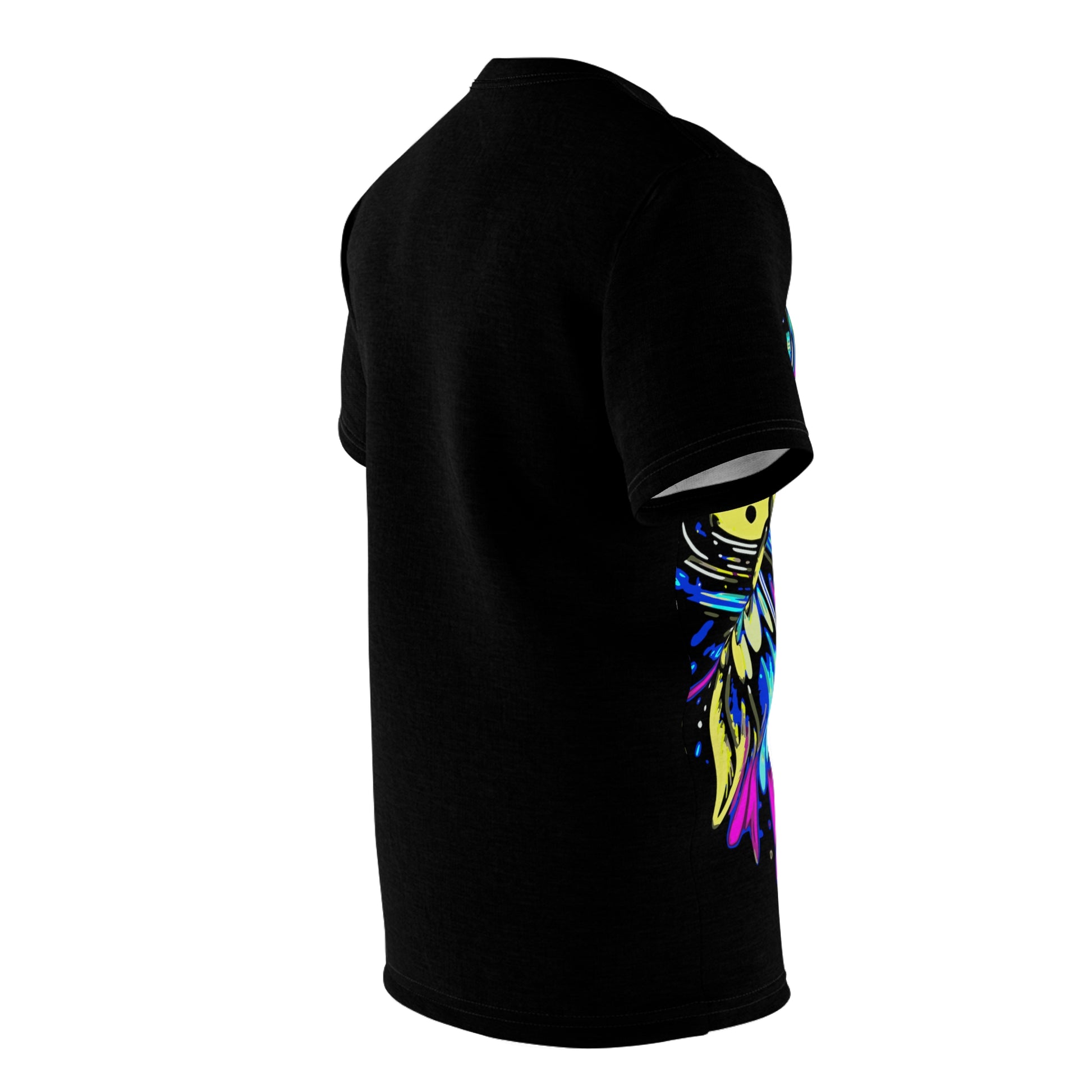 Cyberpunk Owl Unisex Cut & Sew Tee (Black)