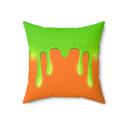 Green Slime Spun Polyester Square Pillow