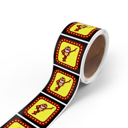 Game Show Whammy Square Sticker Label Rolls