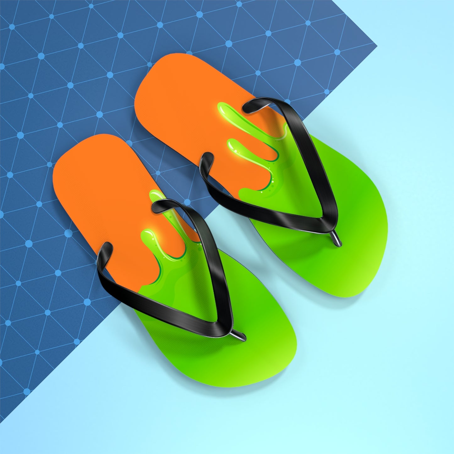 Green Slime Flip Flops