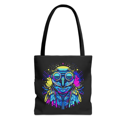 Cyberpunk Owl Tote Bag (Black)