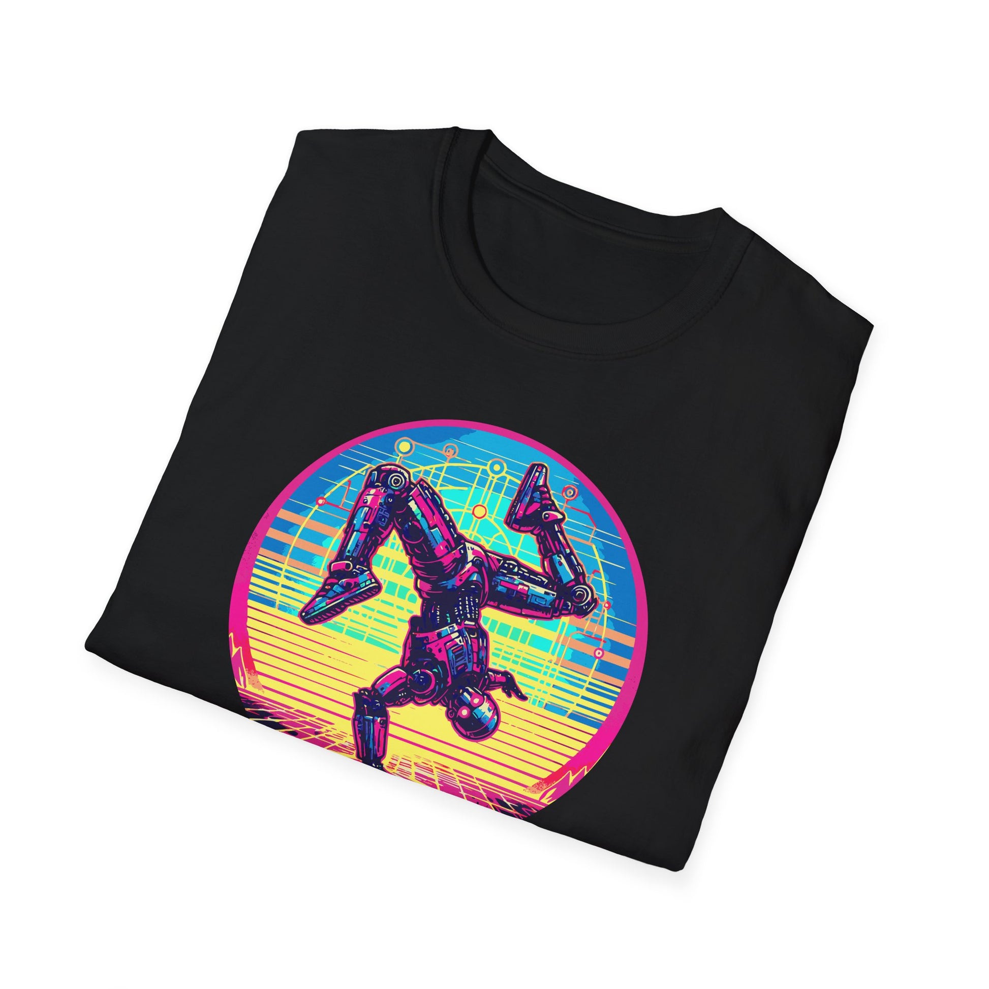 Cyberpunk Robot Unisex Softstyle T-Shirt