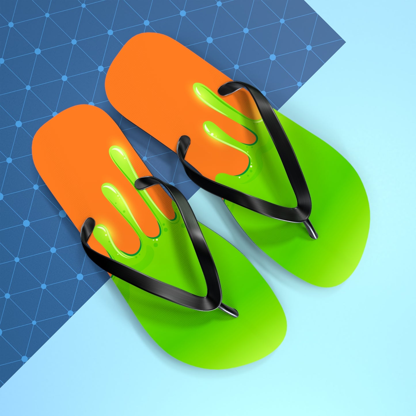 Green Slime Flip Flops