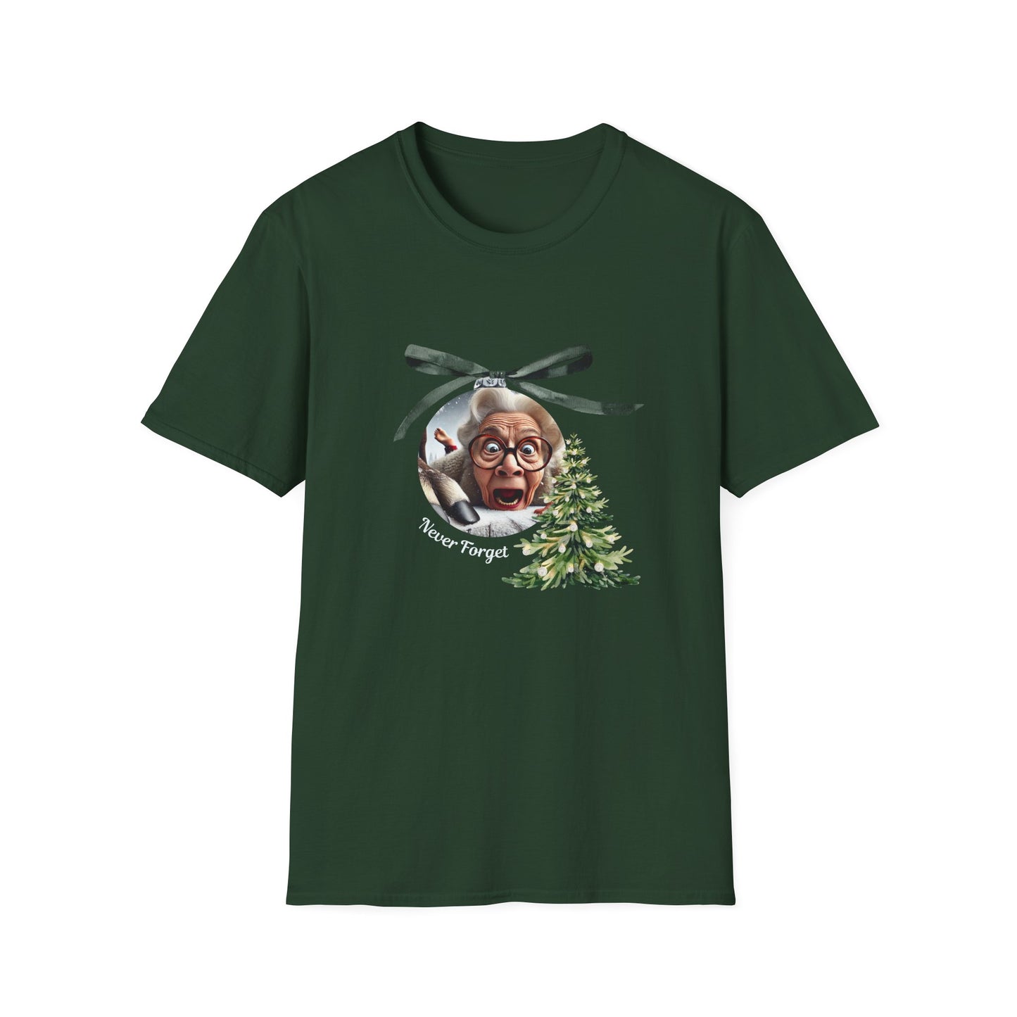 Funny Grandma Vs Reindeer Graphic Tee for Humorous Holiday Celebrations (Various Colors)