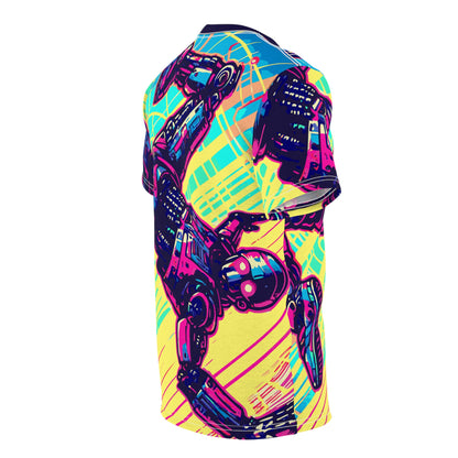 Cyberpunk Robot Unisex Cut & Sew Tee