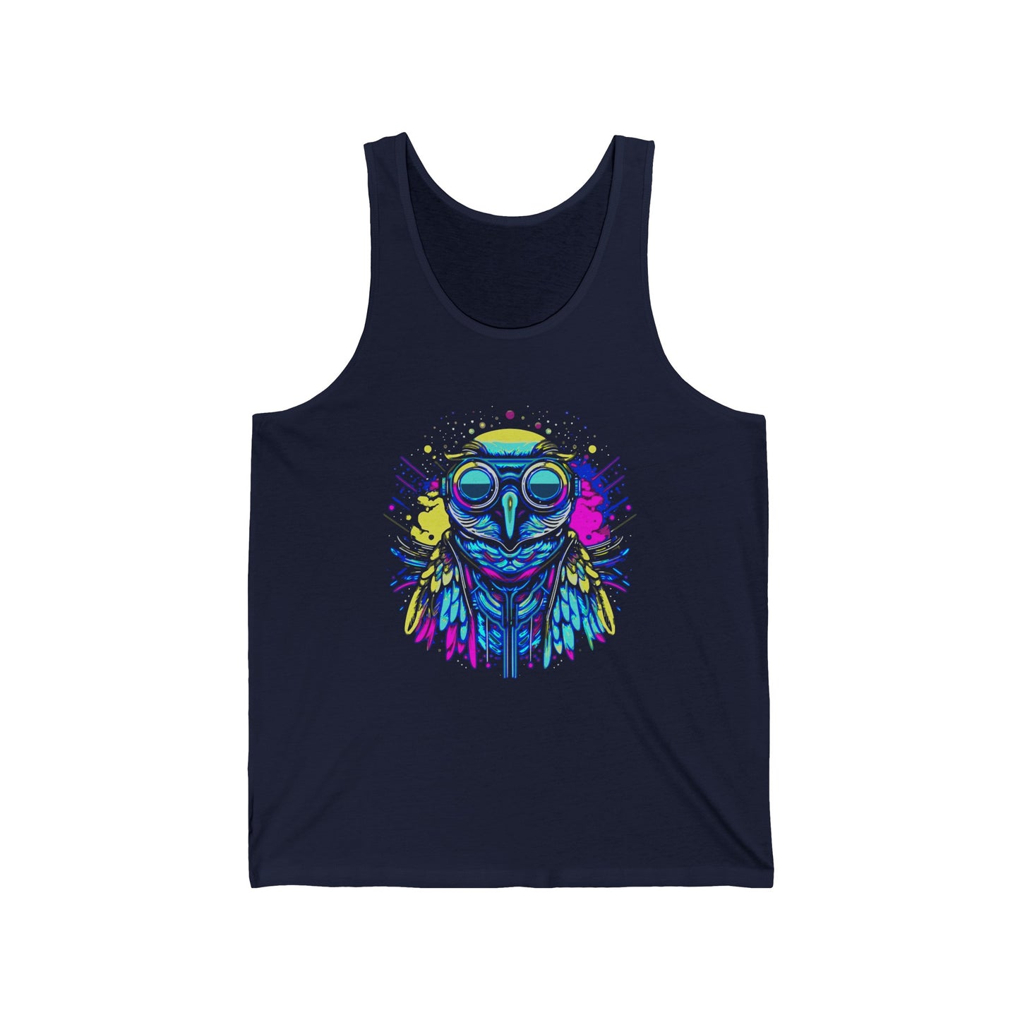 Cyberpunk Owl Unisex Jersey Tank