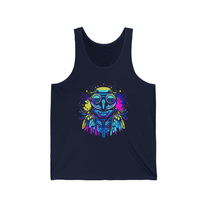 Cyberpunk Owl Unisex Jersey Tank