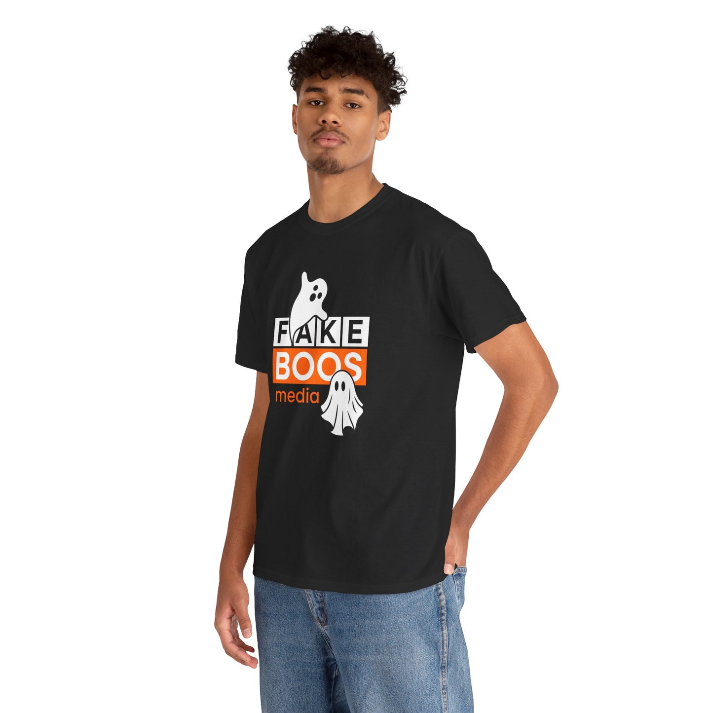 Halloween Fake Boos Media Heavy Cotton Tee