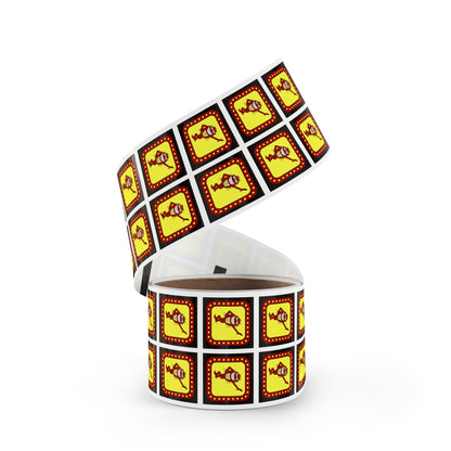 Game Show Whammy Square Sticker Label Rolls