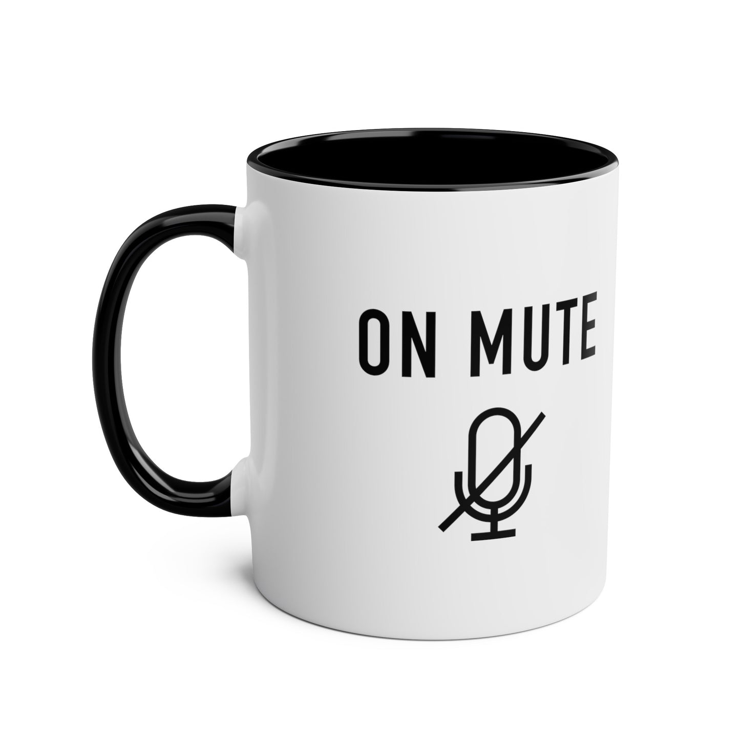 On Mute Two-Tone Coffee Mugs, 11oz