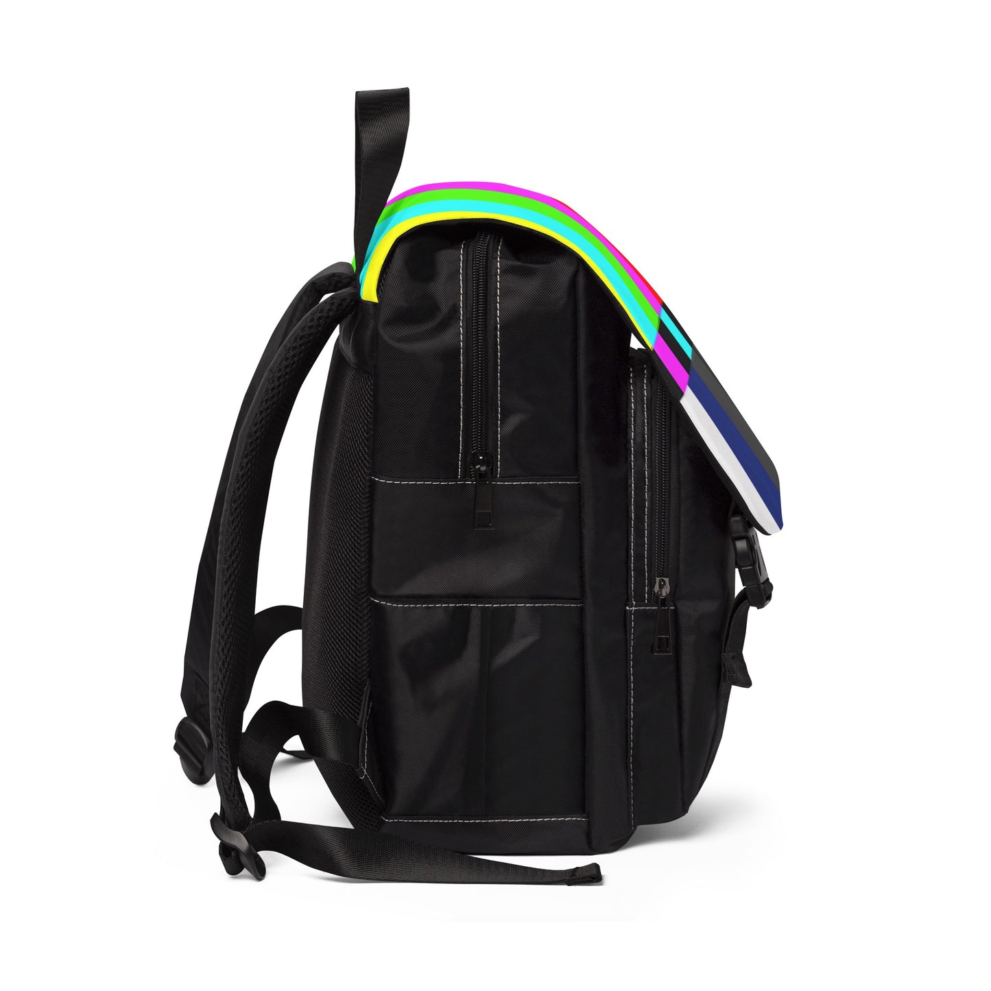 TV Color Bars Unisex Casual Shoulder Backpack