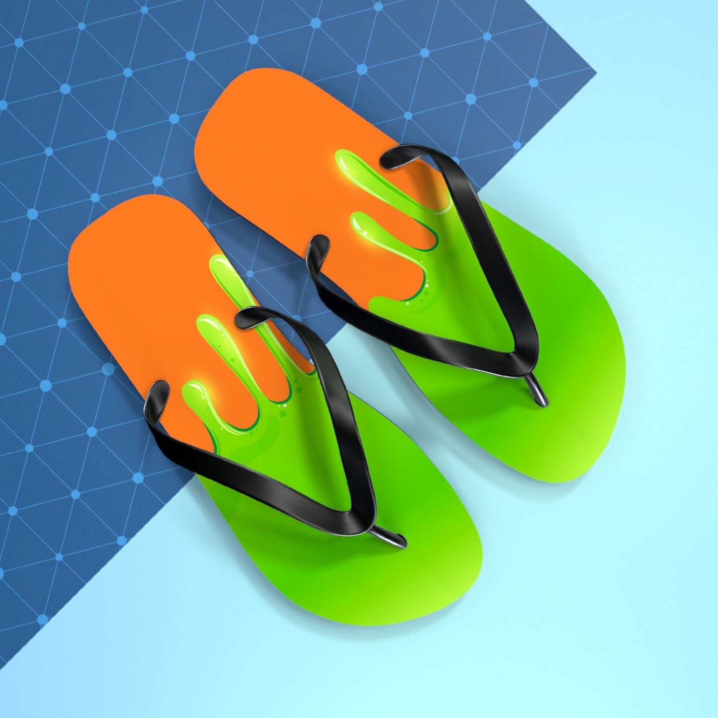 Green Slime Flip Flops