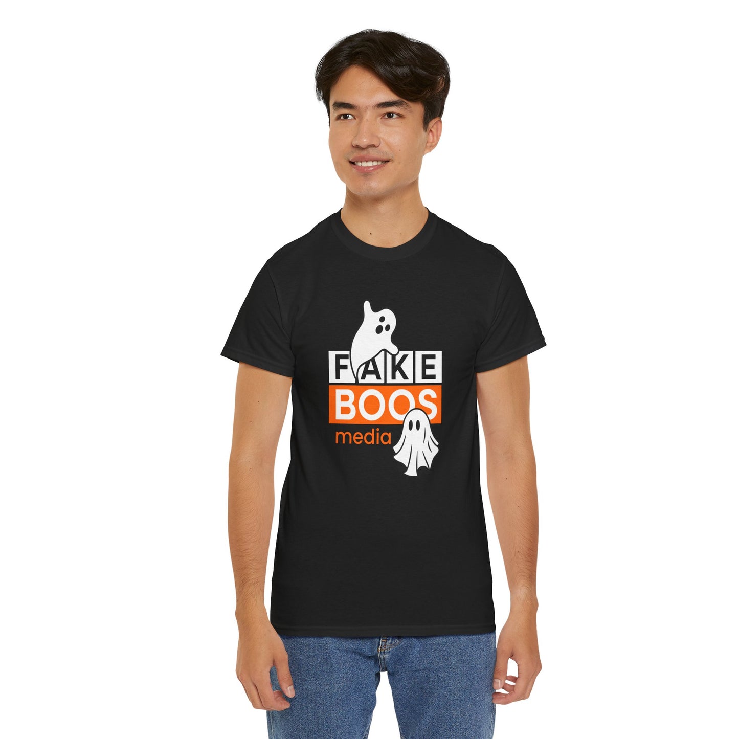 Halloween Fake Boos Media Heavy Cotton Tee