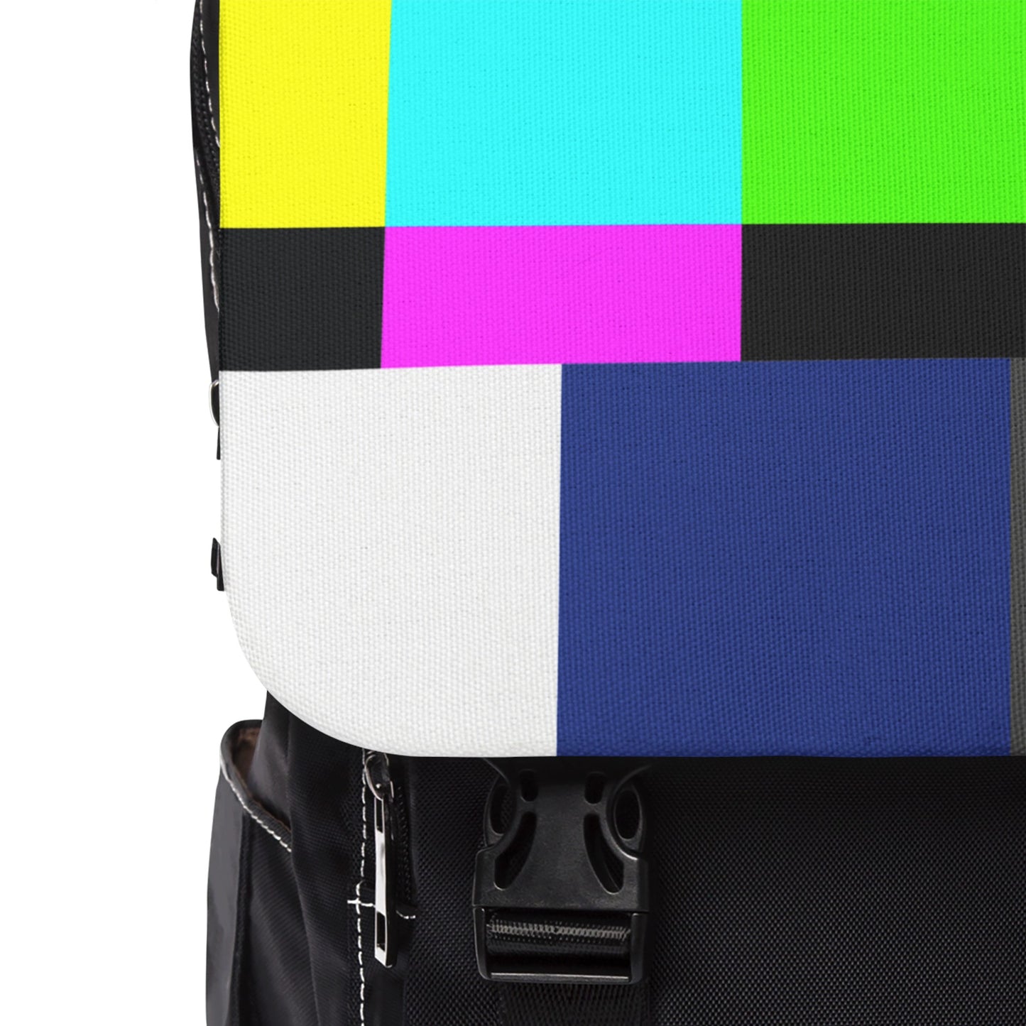 TV Color Bars Unisex Casual Shoulder Backpack