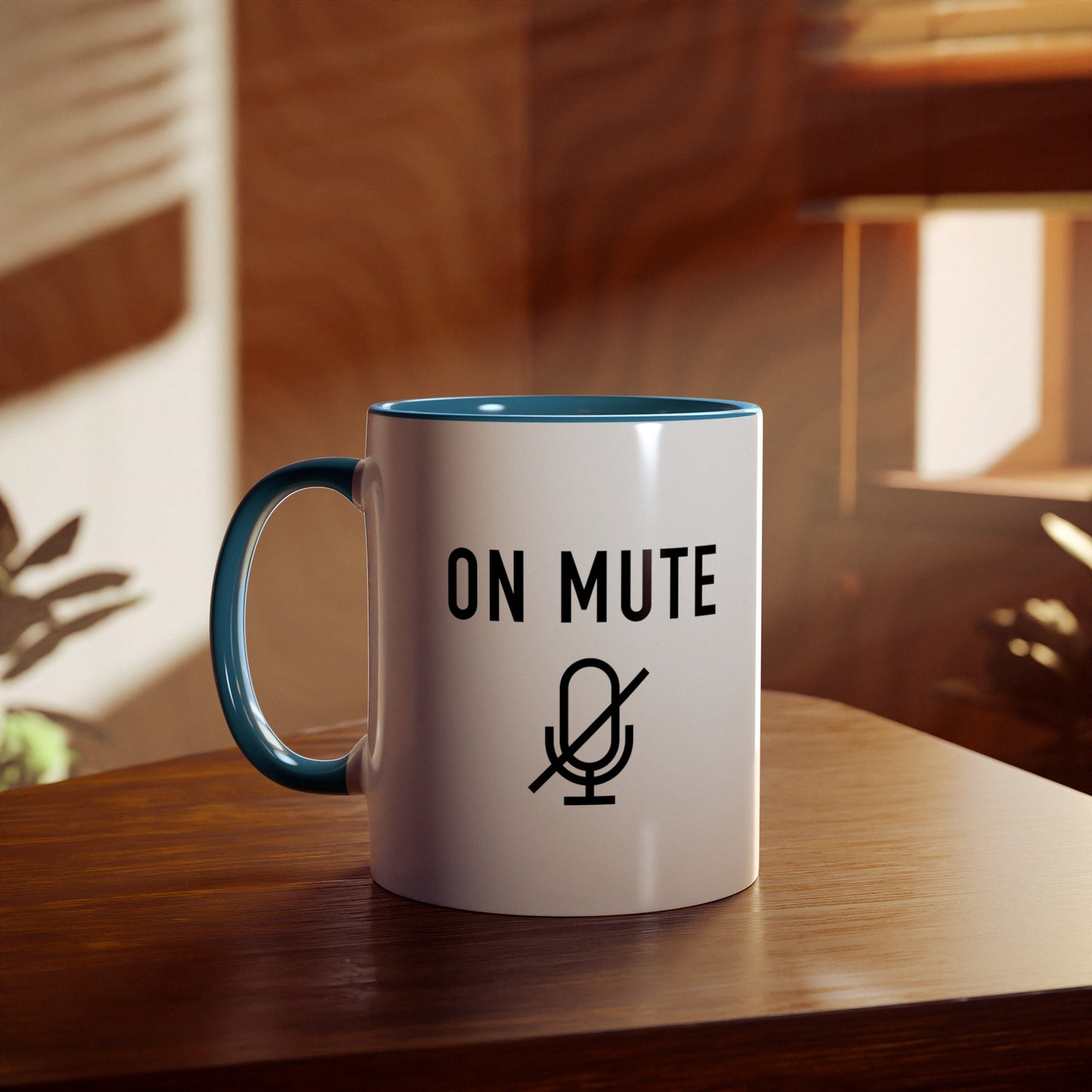 On Mute Two-Tone Coffee Mugs, 11oz