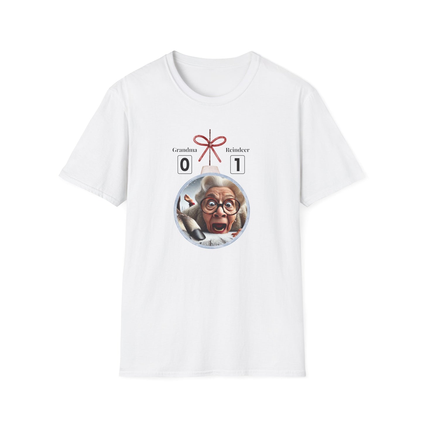 Funny Grandma Vs Reindeer Christmas T-Shirt