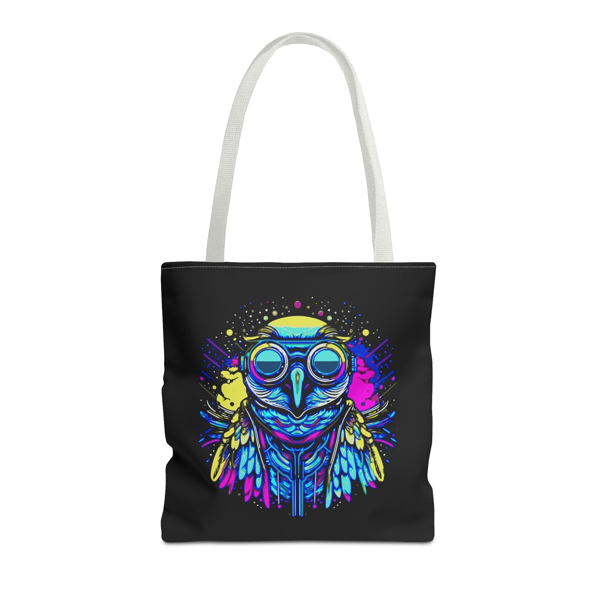 Cyberpunk Owl Tote Bag (Black)