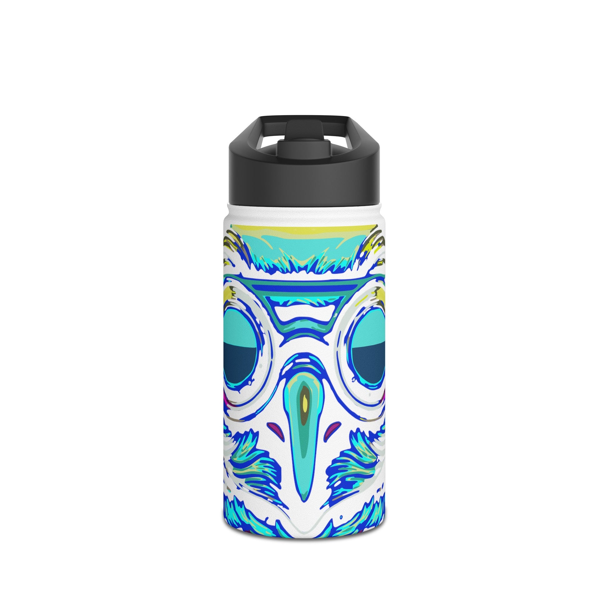 Cyberpunk Owl Stainless Steel Water Bottle