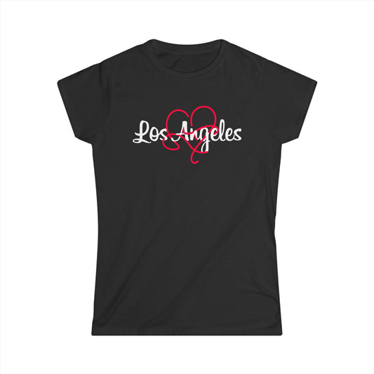 Los Angeles Heart Women's Tee | Stylish LA Shirt, Casual Wear, Gift for Her, Travel Apparel, California Love