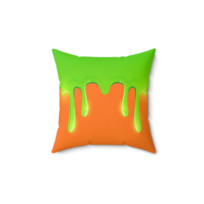 Green Slime Spun Polyester Square Pillow