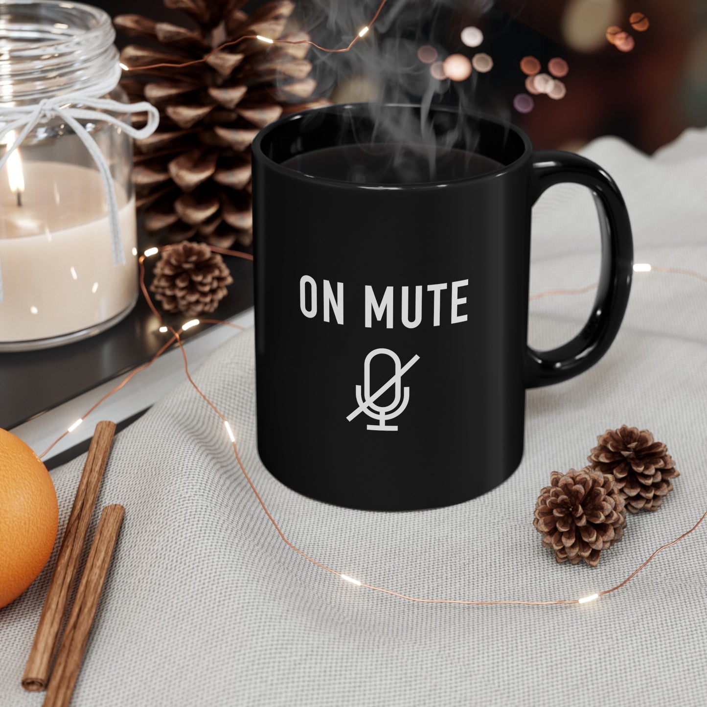 On Mute Black Mug (11oz, 15oz)