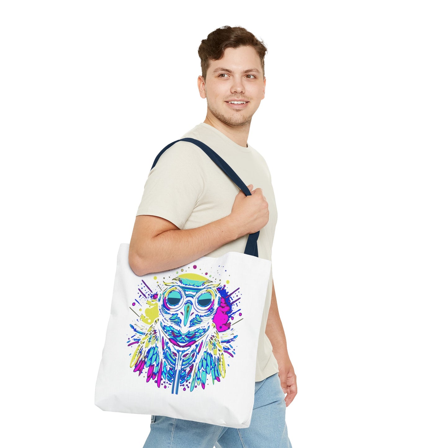 Cyberpunk Owl Tote Bag