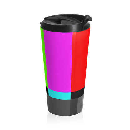 TV Color Bars Stainless Steel Travel Mug - Gigglezon