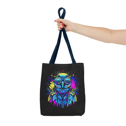 Cyberpunk Owl Tote Bag (Black)