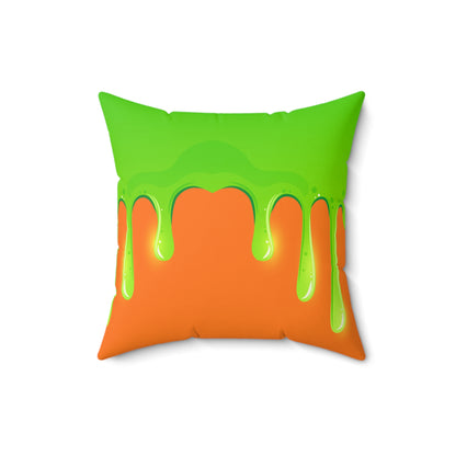 Green Slime Spun Polyester Square Pillow