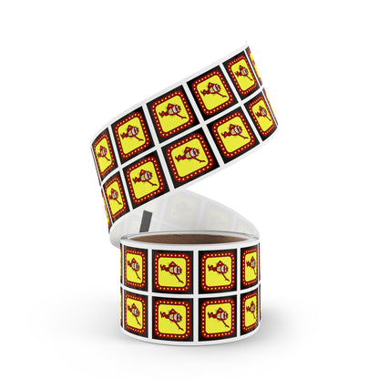 Game Show Whammy Square Sticker Label Rolls