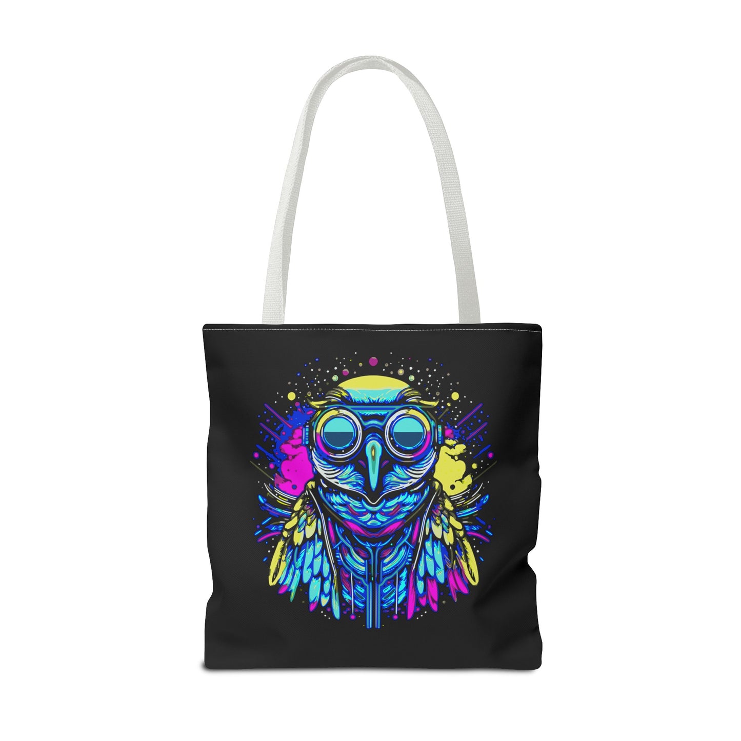 Cyberpunk Owl Tote Bag (Black)