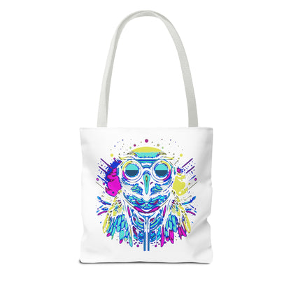 Cyberpunk Owl Tote Bag