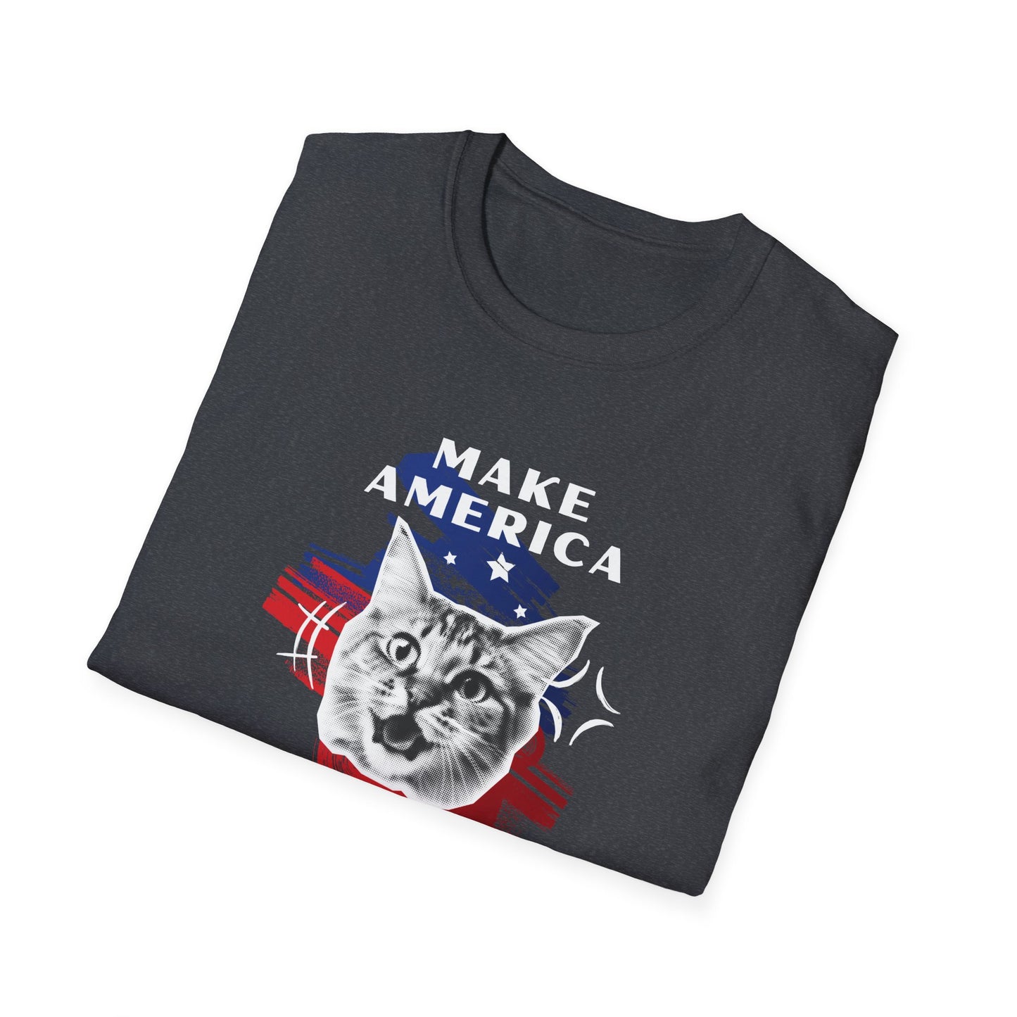 Make America Meow Again Political Meme Softstyle T-Shirt