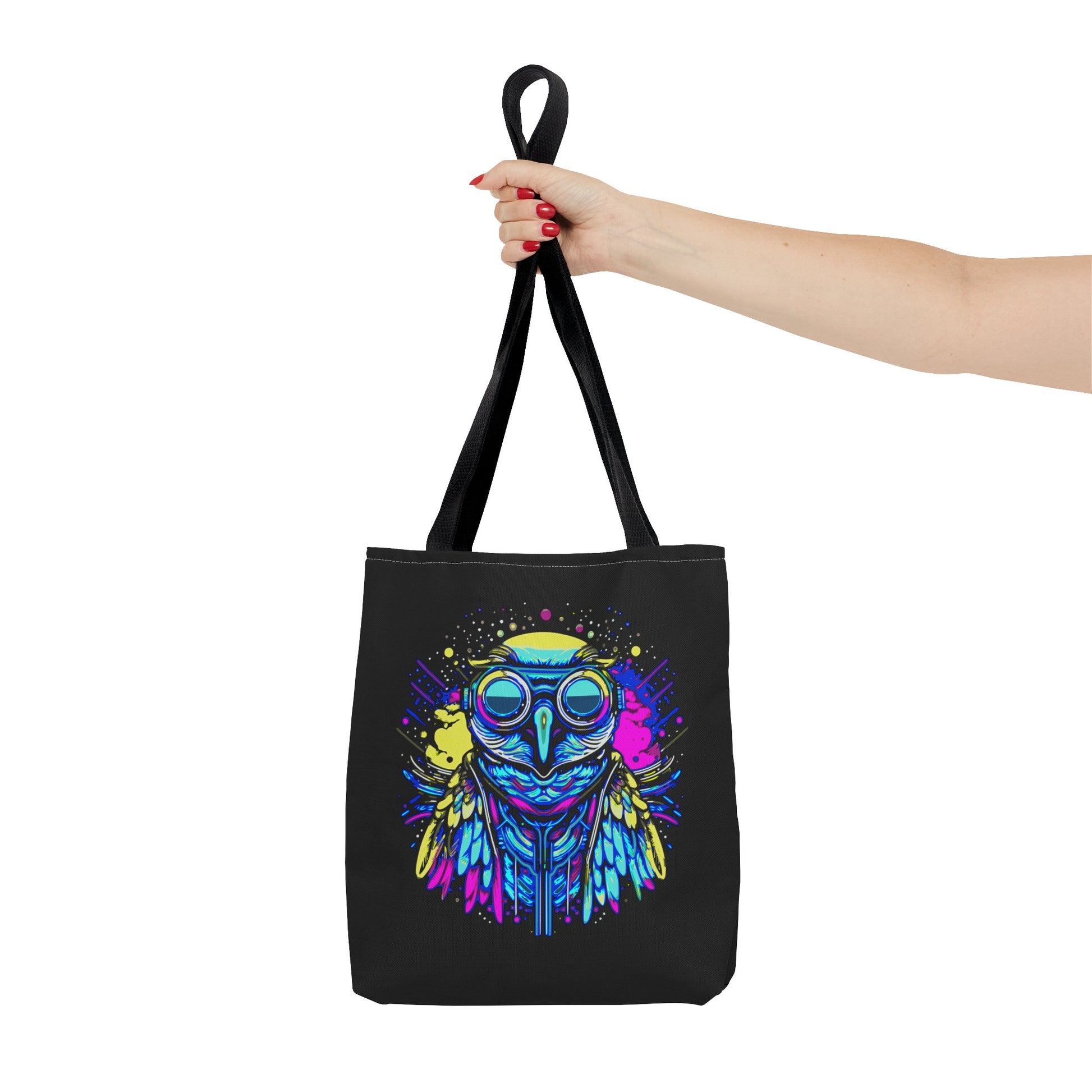 Cyberpunk Owl Tote Bag (Black)