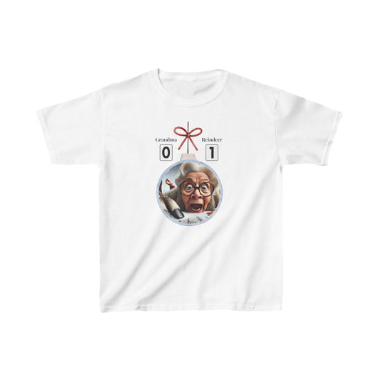 Funny Grandma Vs Reindeer Funny Kids Tee