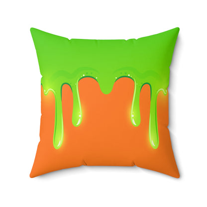 Green Slime Spun Polyester Square Pillow