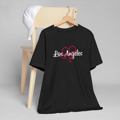 Los Angeles Heart T-Shirt, Unisex Graphic Tee, Casual Wear, Perfect for Locals and Travelers, Great Gift for Birthdays, Anniversaries