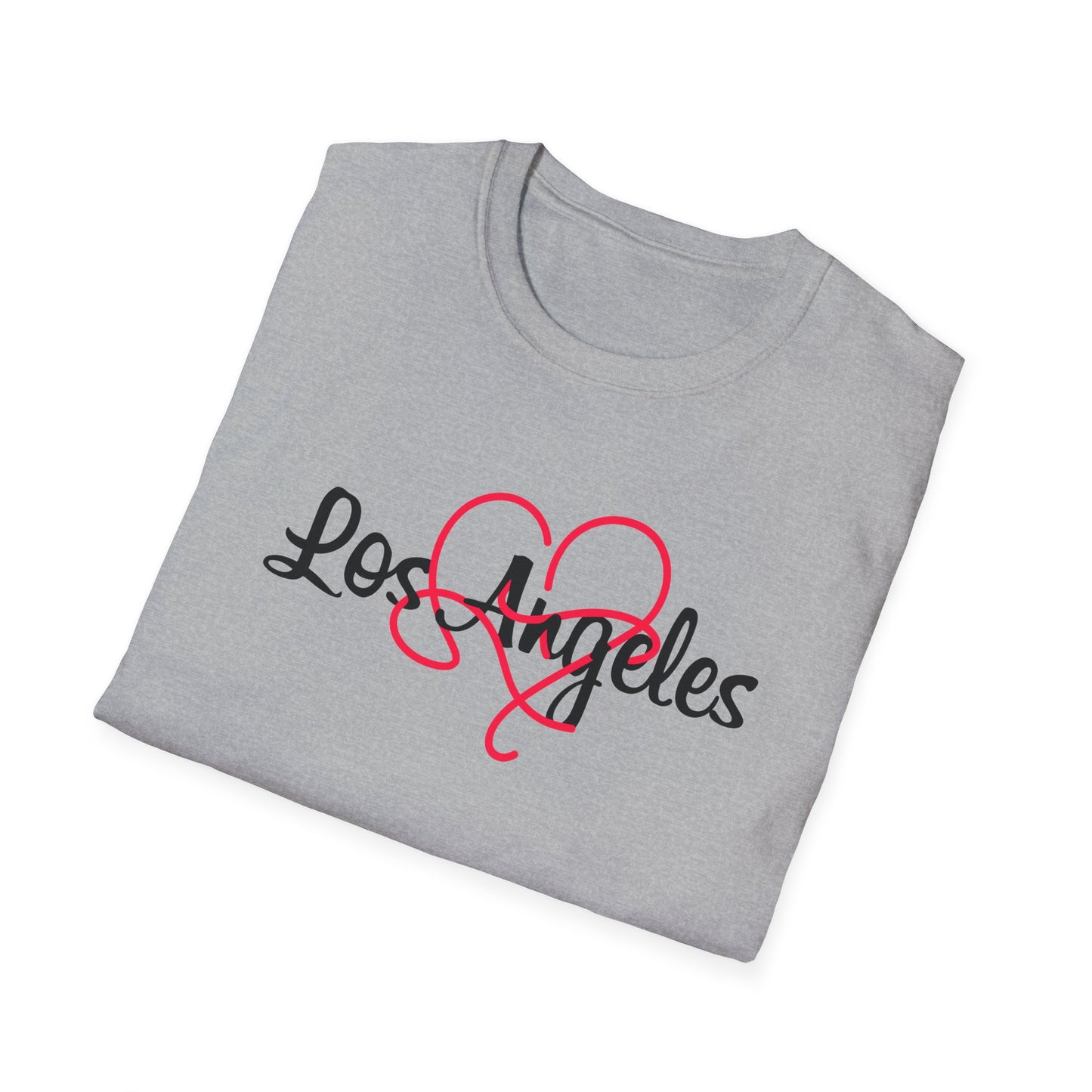 Los Angeles Heart T-Shirt, Cute California Tee, Gift for Friends, Travel Love Shirt, Casual Summer Style, Softstyle Clothing