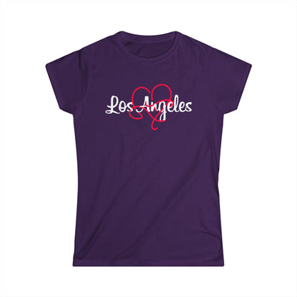 Los Angeles Heart Women's Tee | Stylish LA Shirt, Casual Wear, Gift for Her, Travel Apparel, California Love