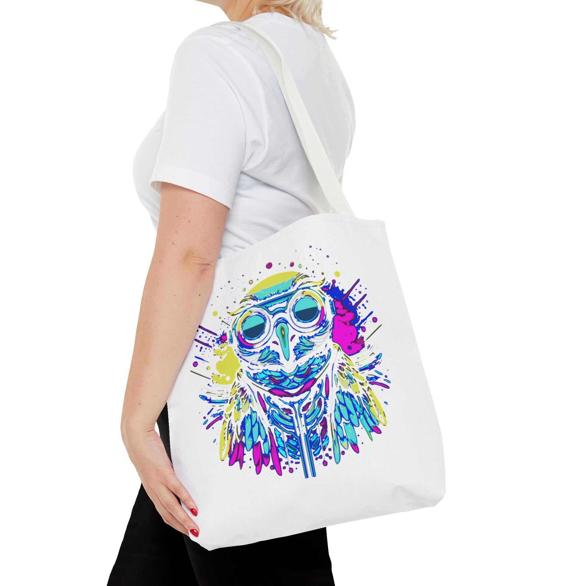 Cyberpunk Owl Tote Bag