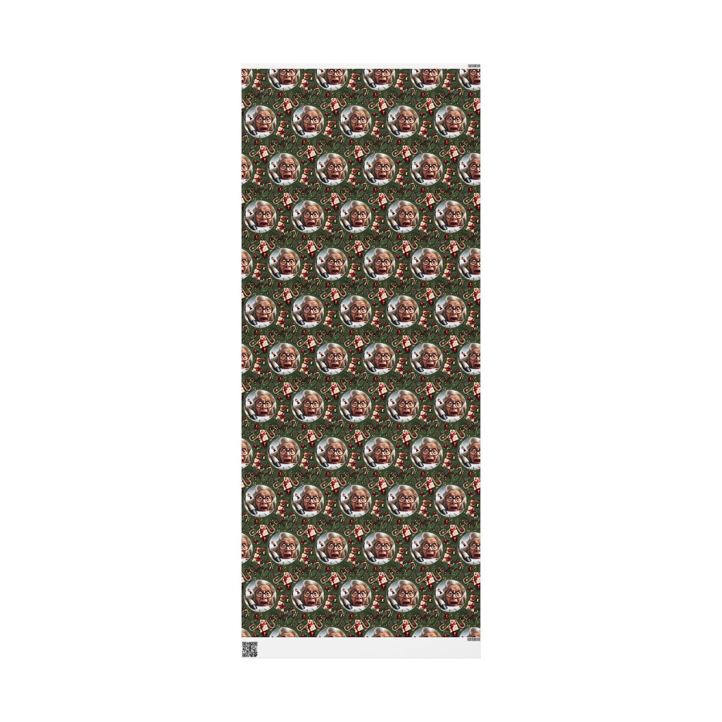 Funny Grandma Vs Reindeer Wrapping Paper