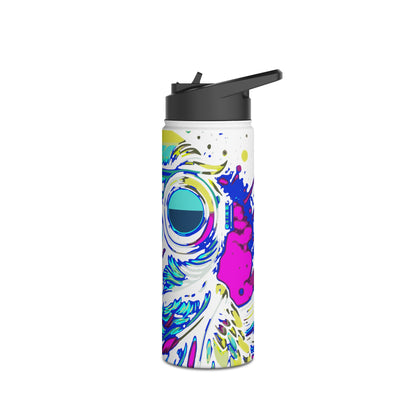 Cyberpunk Owl Stainless Steel Water Bottle