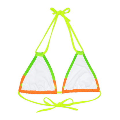 Green Slime Strappy Triangle Bikini Top